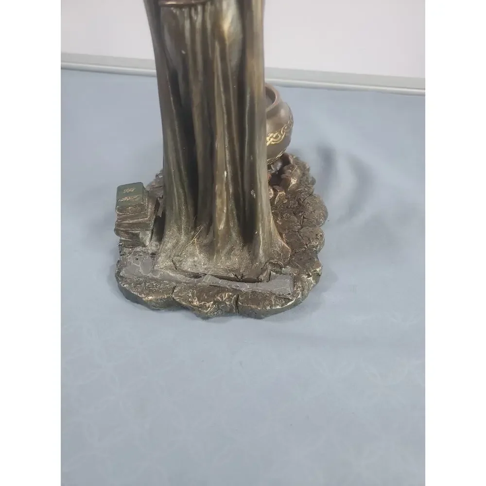 Brigid Goddess Statue: Cold Cast Bronze Finish, Hearth and Home Decor